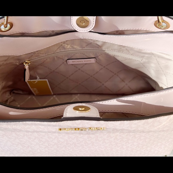 Michael Kors Trisha Nicole Large Triple Compartment Tote Powder Blush MK Pink - Picture 5 of 5